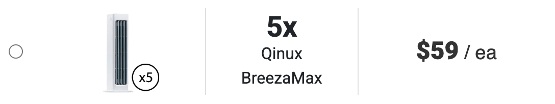 Qinux Breezamax 75% Discount For Five Package
